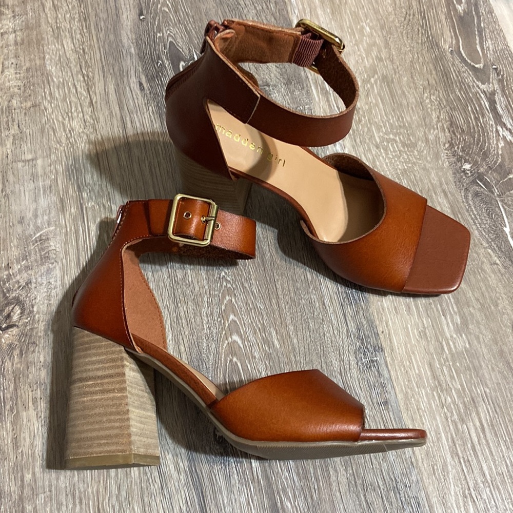 42. Madden Girl Brown Block Heels